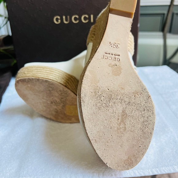 Off White Gucci Wedges - Picture 5 of 9